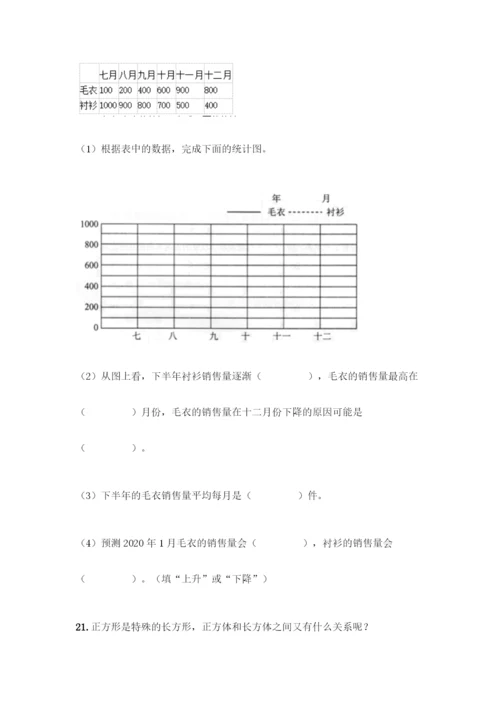 人教版五年级下册数学应用题专项练习附答案【综合卷】.docx