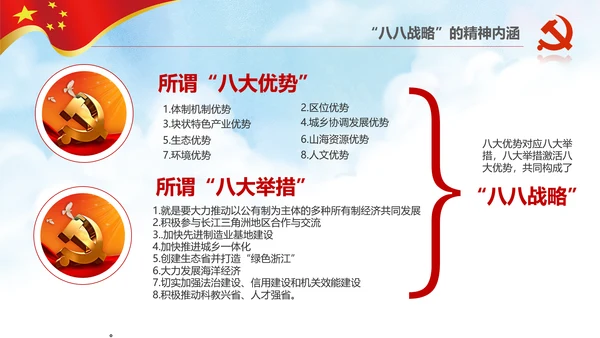 微党课党校党建浙江八八战略学习解读PPT