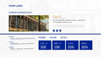 蓝色商务风图文企业介绍