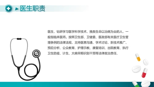 蓝色大气医生进修总结汇报PPT动态