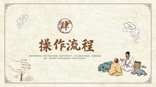 棕色古风中药涂药技术PPT模板宣传PPT动态PPT中医