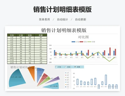 销售计划明细表模版