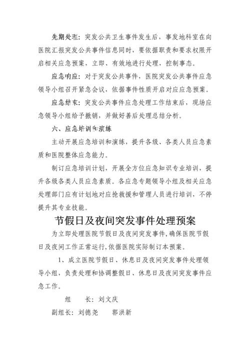 医院应急专题预案及工作综合流程.docx