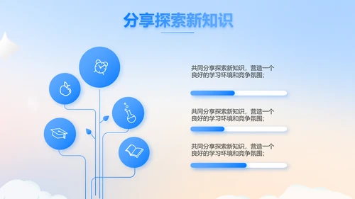 蓝色大气公务员培训课程动态PPT模板