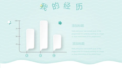 小清新可通可爱儿童班干部竞选个人简历自我介绍动态PPT模板