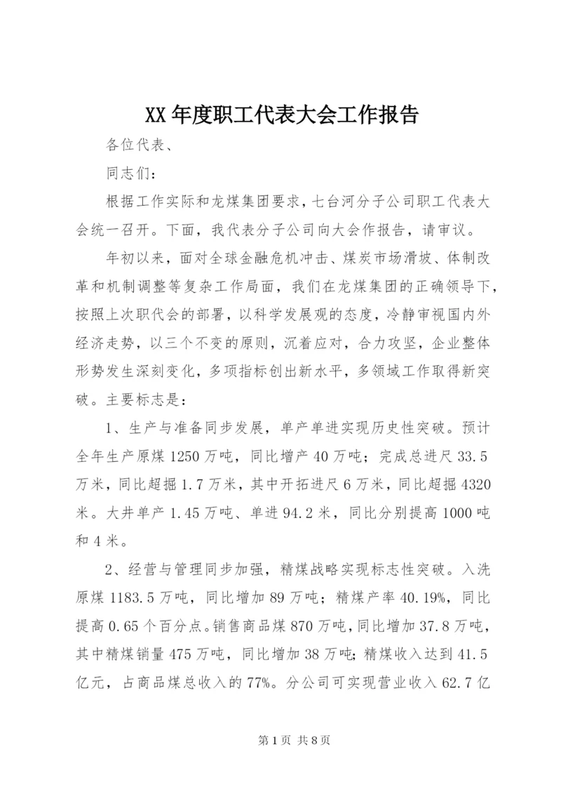 XX年度职工代表大会工作报告.docx