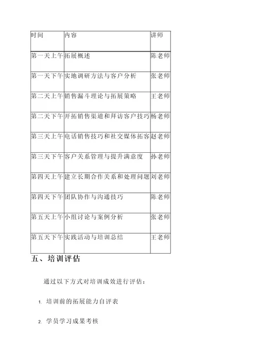 西峡企业拓展培训方案