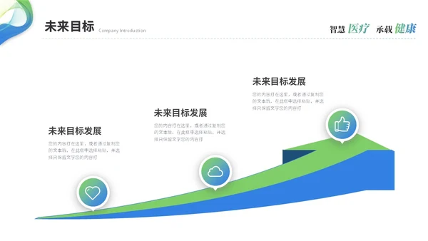 简约渐变智慧医疗医学医药公司介绍企业介绍ppt模板