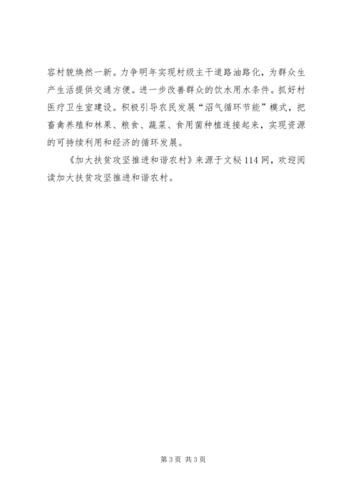 加大扶贫攻坚推进和谐农村.docx