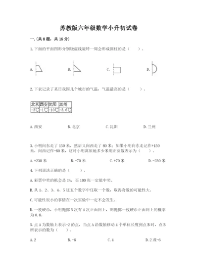 苏教版六年级数学小升初试卷及参考答案（综合题）.docx