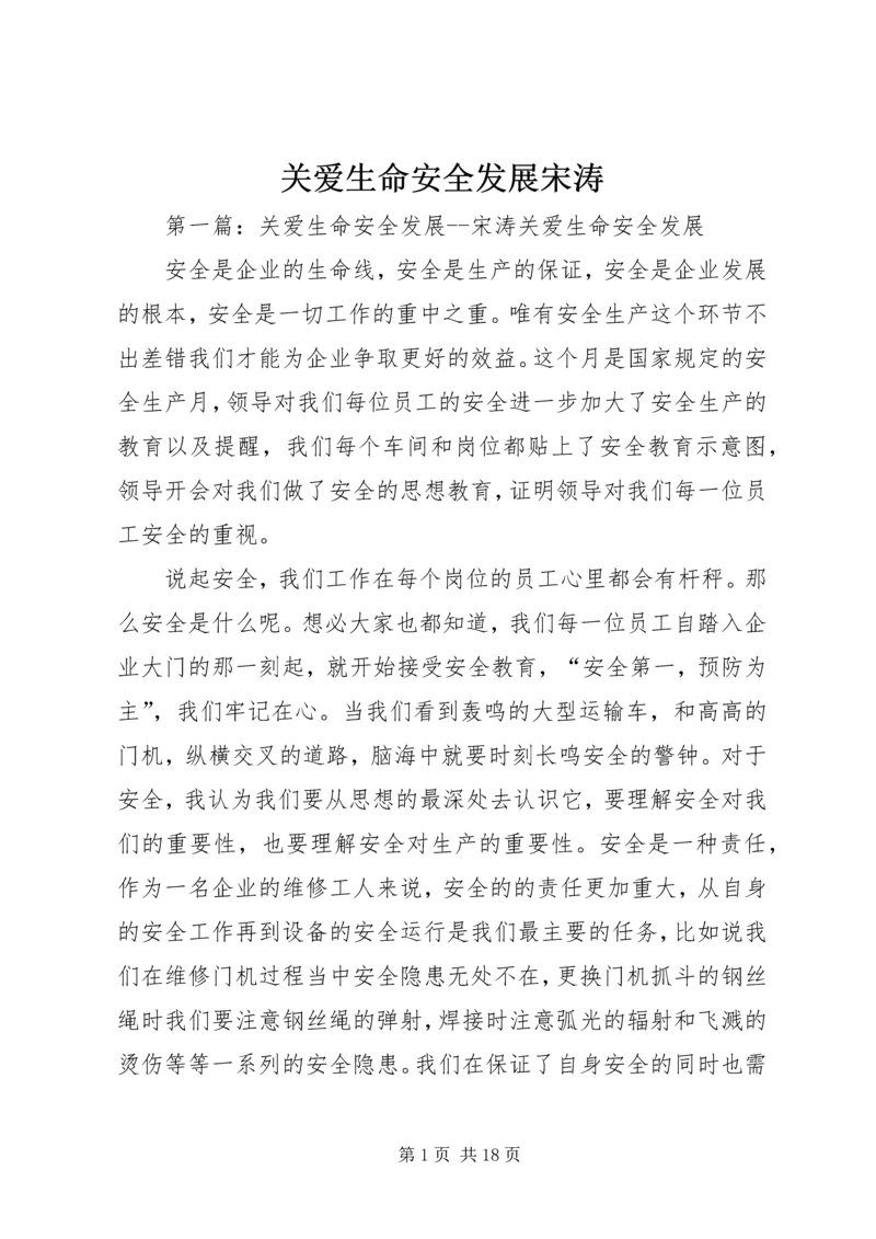 关爱生命安全发展宋涛.docx