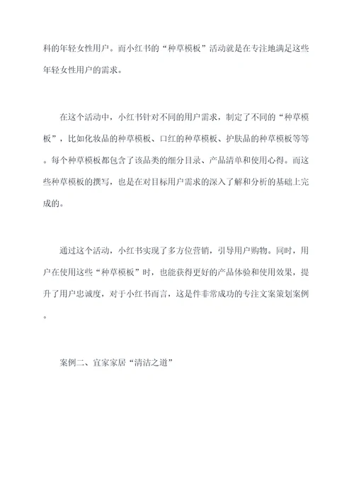 什么是专注文案策划案例