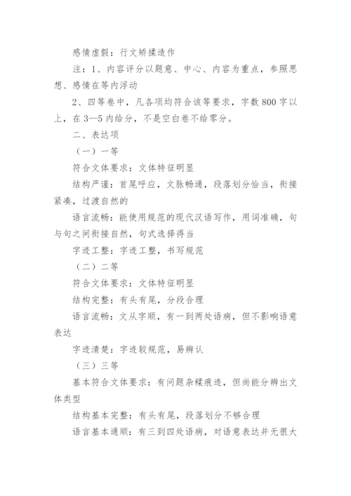 最新高考作文评分标准及评分细则.docx