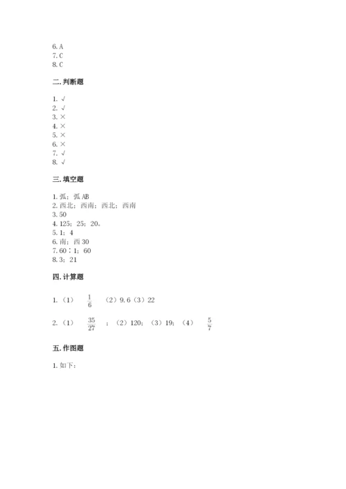 小学六年级上册数学期末考试卷含解析答案.docx