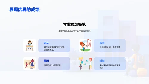 学生会成员学习报告PPT模板