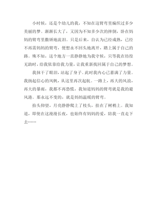 不会变的是妈妈的臂弯作文800字.docx