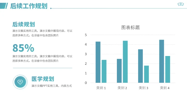 青绿色医学医疗工作汇报PPT模板