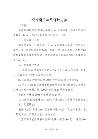 银行岗位年终评比方案 (6).docx