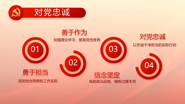 红色党建党支部基层干部述职报告PPT
