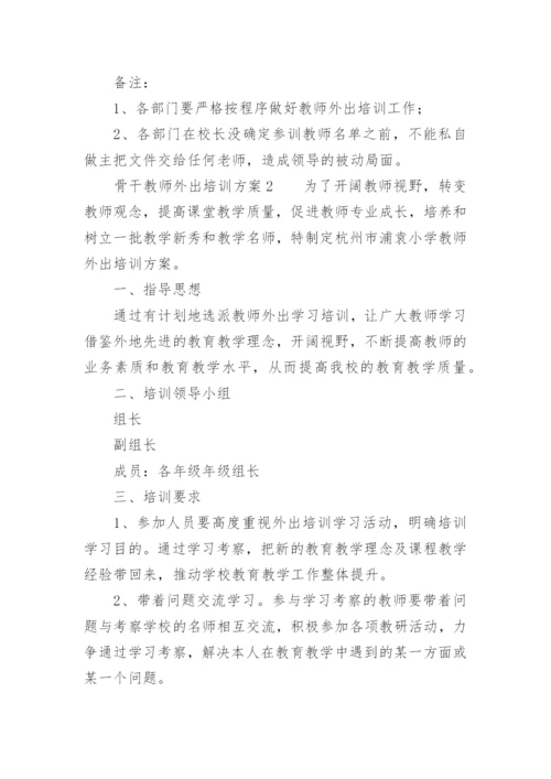 骨干教师外出培训方案.docx