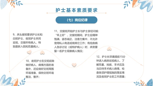 扁平插画清新医疗医院医生护士行为规范培训学习总结汇报模板