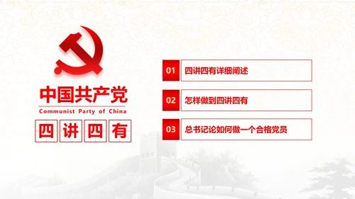践行四讲四有，争做合格党员