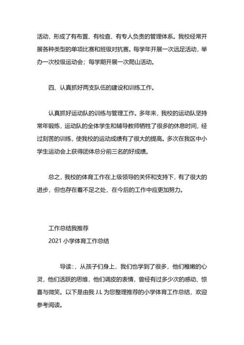 农村小学2019年体育工作总结.docx