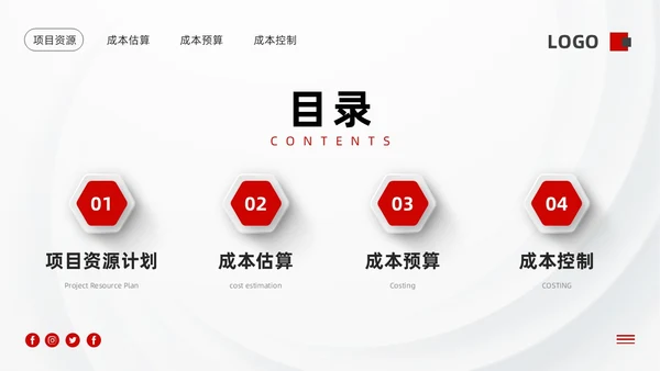 红黑微粒体项目成本管理PPT模板宣传PPT动态PPT项目管理