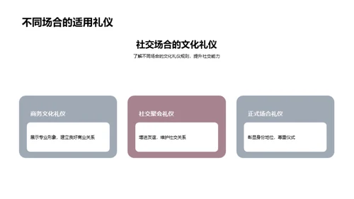 文化礼仪与气质养成