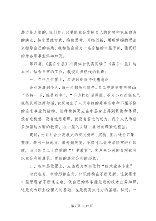 学习《赢在中层》培训心得体会(精选多篇).docx