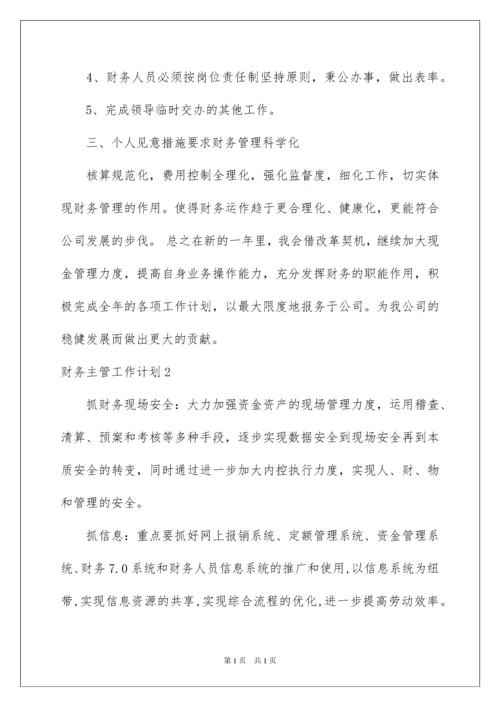 2022财务主管工作计划.docx