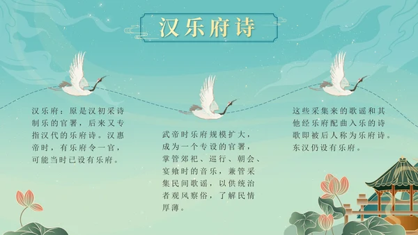 绿色奢华中国风诗歌朗诵PPT模板