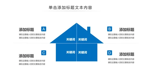 蓝色建筑设计室内设计图纸工作汇报PPT模板