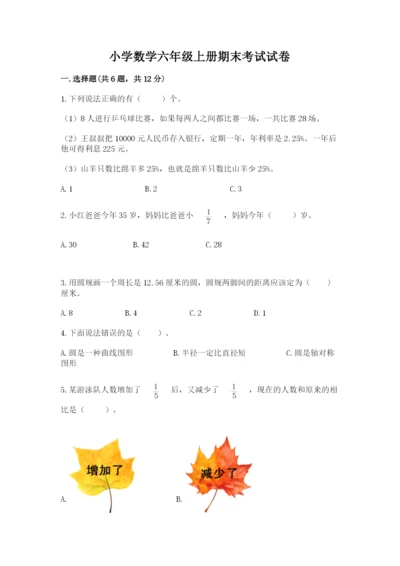 小学数学六年级上册期末考试试卷含答案【培优b卷】.docx