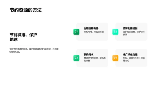我行我素环保行动PPT模板