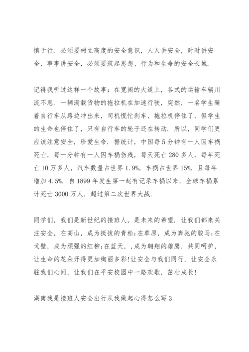 湖南我是接班人安全出行从我做起心得怎么写5篇.docx