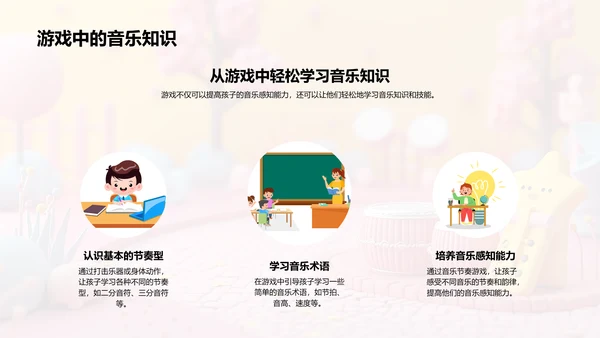 亲子音乐游戏教学PPT模板