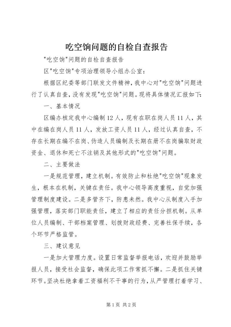 吃空饷问题的自检自查报告.docx