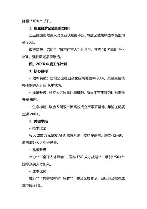 招聘主管年终工作总结