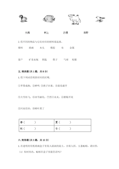 教科版小学二年级上册科学期末测试卷完美版.docx