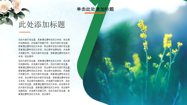 中式水彩画鸟语花香述职报告通用PPT模板