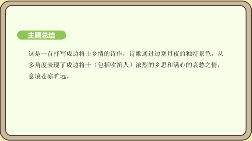 七年级语文上册第三单元课外古诗词诵读（一）-夜上受降城闻笛 课件（20张PPT)