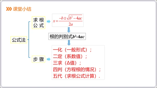 21.2.2解一元二次方程 公式法  课件（共23张PPT）