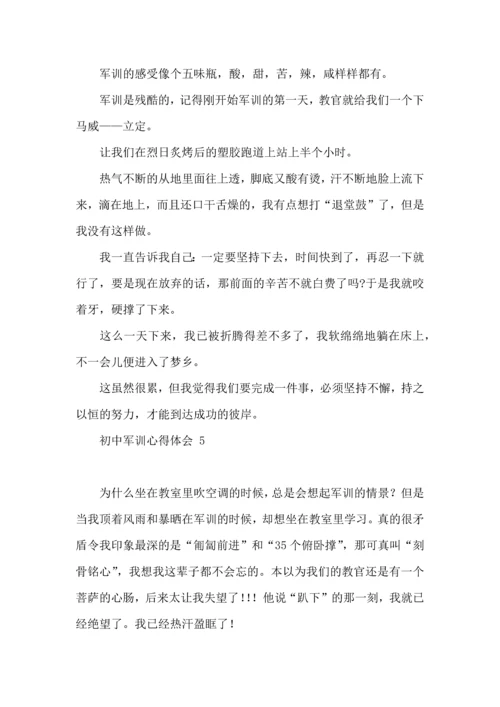 初中军训心得体会 15篇（一）.docx