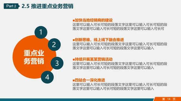 市场销售部门营销工作计划PPT多用途模板