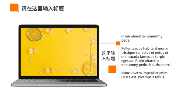 橙色夏季风优雅商务工作汇报通用PPT模板