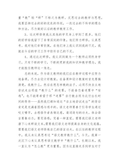 小学语文研修成果总结.docx