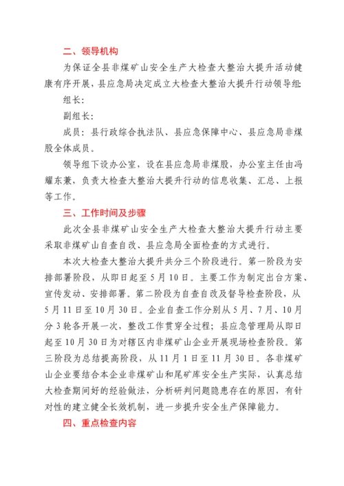 全县非煤矿山安全生产大检查大整治大提升行动方案.docx