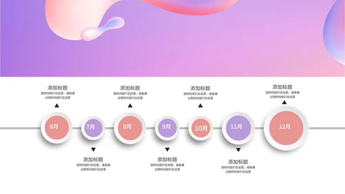 粉紫色流体总结汇报PPT模板