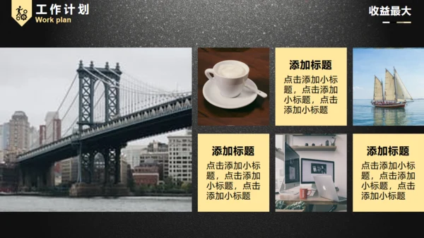 黑色质感动态实用商务工作汇报通用PPT模板